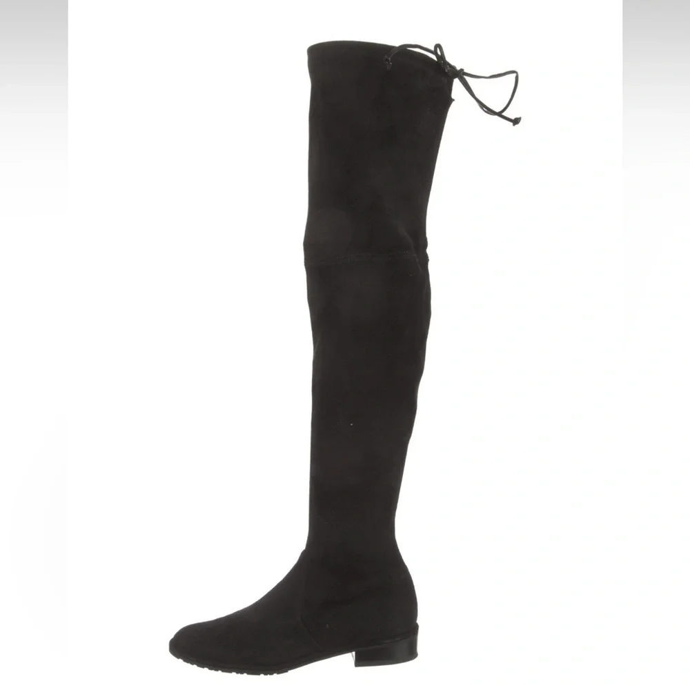 Stuart Weitzman Lowland Black Suede Over The Knee Boot size 5.5